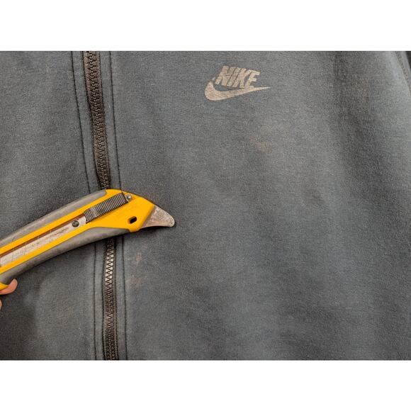 Nike Tech Essentials Full Zip Hoodie Jacket Size XXL 2XL Black *Distressed - Picture 2 of 11